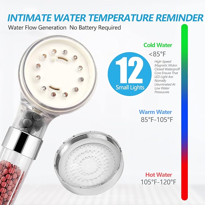 FASTRAS LED Shower Head with Handheld, Shower Head High Pressure Shower Head - Image 2