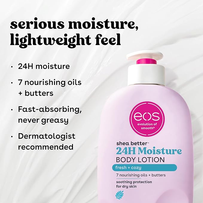 eos Shea Better Body Lotion, Fresh & Cozy, 24-Hour Moisture Skin Care, - Image 5