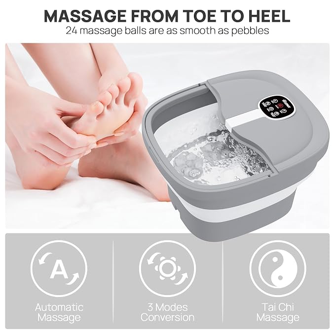 HOSPAN Collapsible Foot Spa Electric Rotary Massage, Foot Bath - Image 3