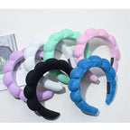 Spa Headbands for Washing Face Soft Puffy Bubble Headbands Wristband for Women - Image 6