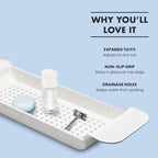 madesmart Expandable Bath Shelf, Adjustable Bathtub Tray - Image 7