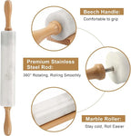 Koville African Natural Marble Rolling Pin, Non-Stick Polished Dough Roller - Image 4