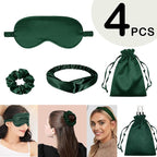 4Pcs Silk Sleep Masks Satin Eye Mask Silky Eyes Cover Blindfold Eyeshade - Image 2