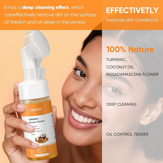 femani 2pcs Glow Wash Turmeric Face Wash - Image 3