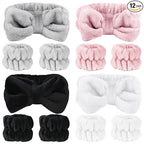 SLNZAPTY 12 PCS Face Wash Headband Wristband Set by SLNZAPTY