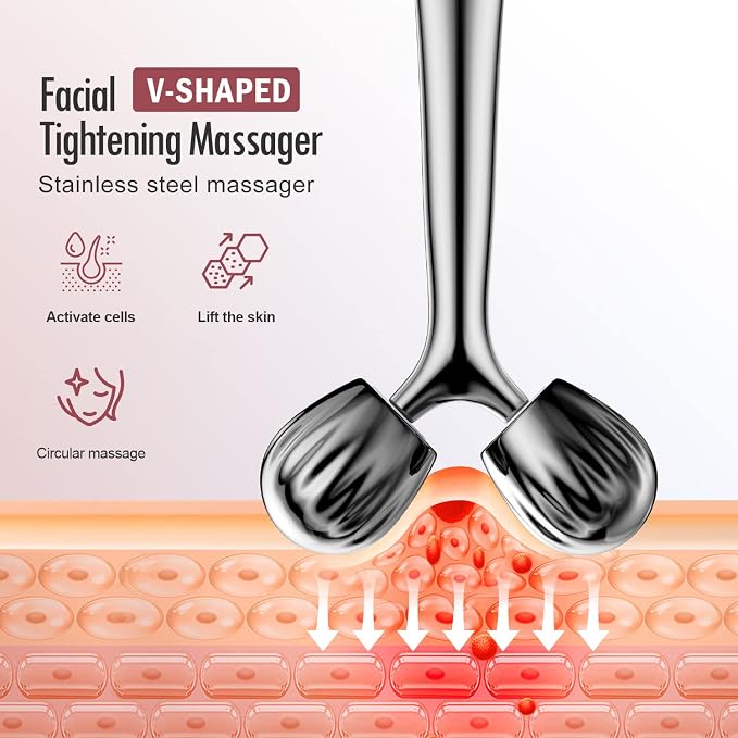 DANGSHAN Gua Sha Facial Tools & Face Roller Set, Face Massager, Lymphatic - Image 3