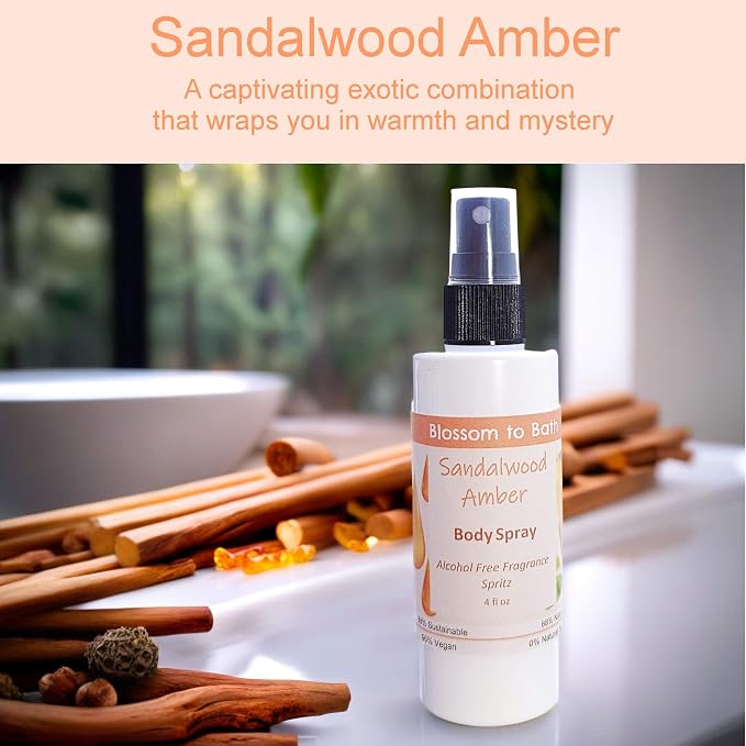 Blossom to Bath Sandalwood Amber Body Spray - Image 2