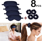 Satin Eye Mask 8Pcs Silk Sleep Masks Silky Blindfold Eyeshade Blackout Eyes - Image 2