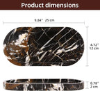 Natural Marble Tray Oval, Bathroom Vanity Tray - Image 2