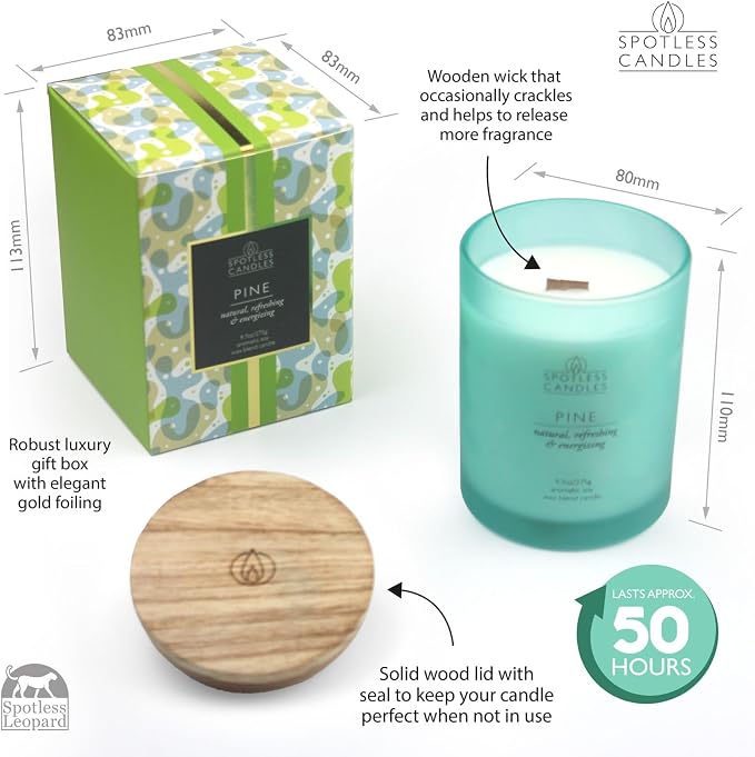 Pine Candle 9.7 oz: 55 Hrs Burn Time - Image 3