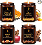 Scented Candles for Home, 4 Pack Soy Candle Set, Candle Gifts for Women Men by DLDREAMYDEWLA