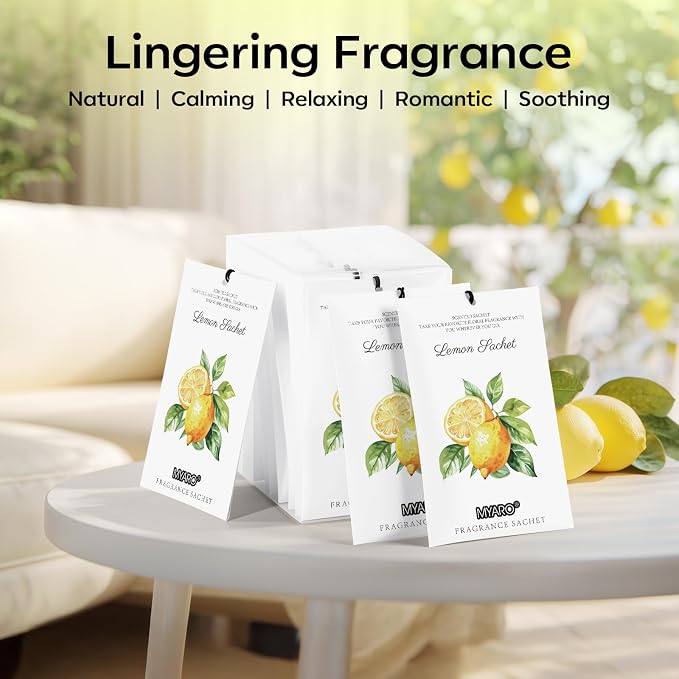 MYARO 12 Packs Lemon Scented Sachets - Image 9