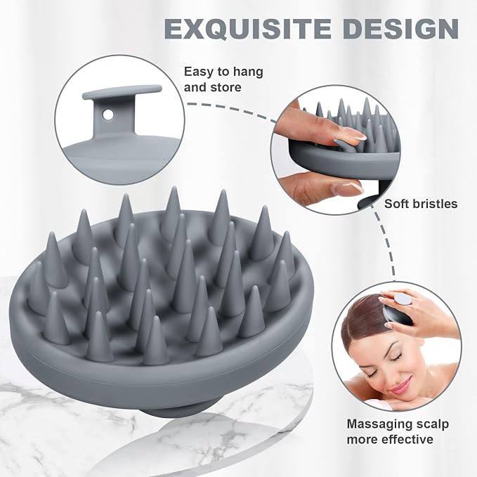 Meartchy Silicone Scalp Massager, Scalp Scrubber - Image 3