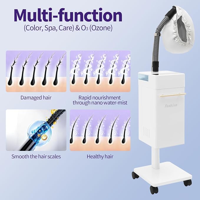 600W Vertical Nano Hair Steamer Dyeing Machine, Hair Oil Machine Freestanding - Image 2
