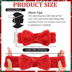 WHAVEL 6PCS Red Spa Headband and Wristbands Set, Valentine's Day Face Wash - Image 2