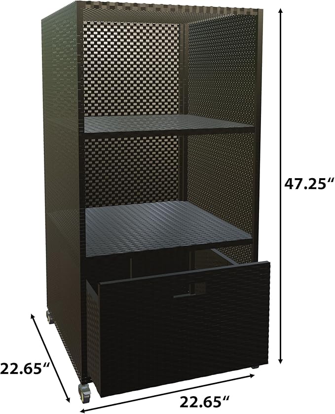 HOOYEAH Pool Towel Rack Outdoor, Waterproof PE Plastic Rattan Wicker Pool - Image 4
