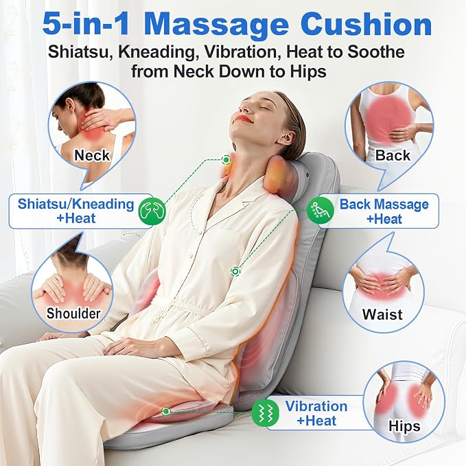Shiatsu Neck and Back Massage Cushion - Image 2