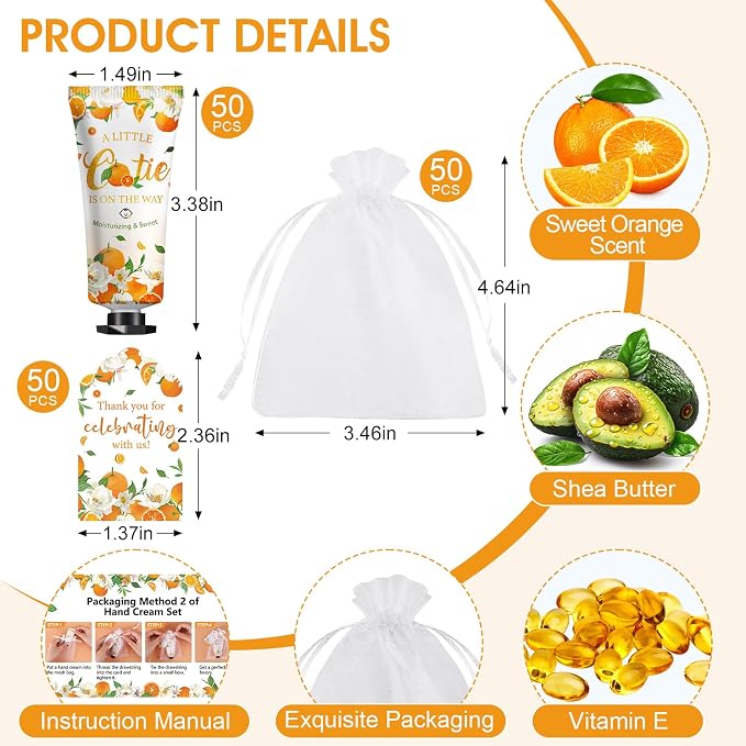 50 Pack Bulk Hand Cream Sets, Appreciation Gifts, Bridal Shower Favors - Image 3