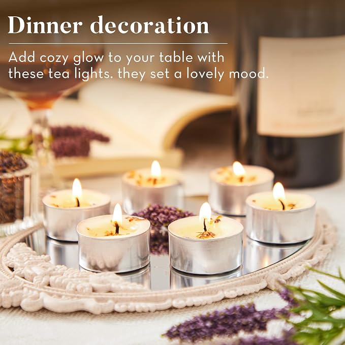 16 Pack Laven​der Tealight Candles - Image 2