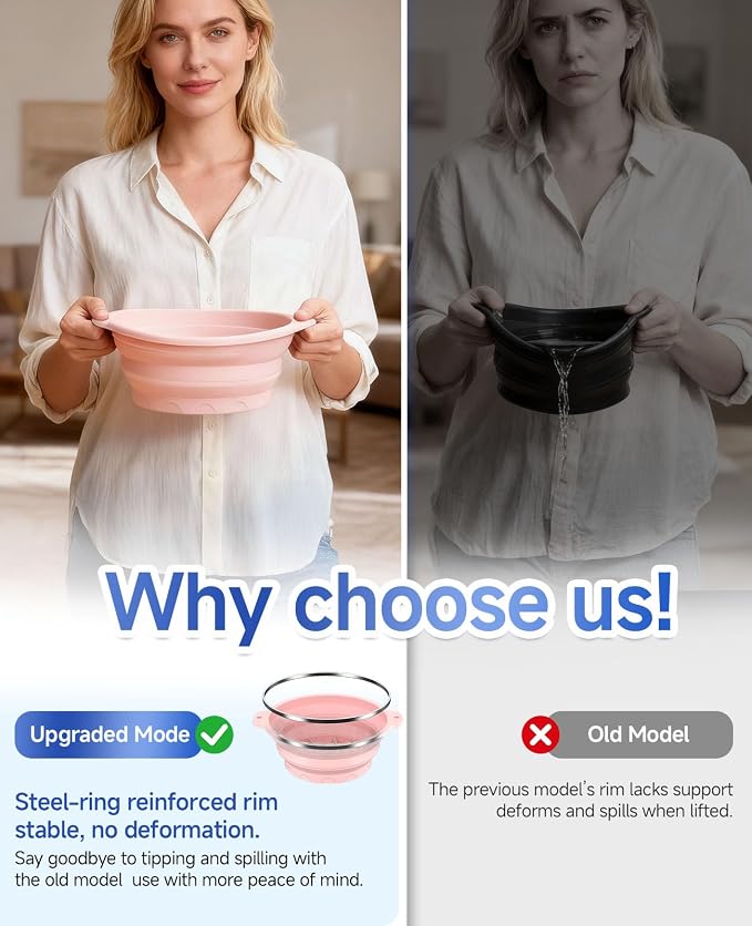 Foldable Silicone Face Ice Bath Bowl, Built-in Ice Tray - Image 4
