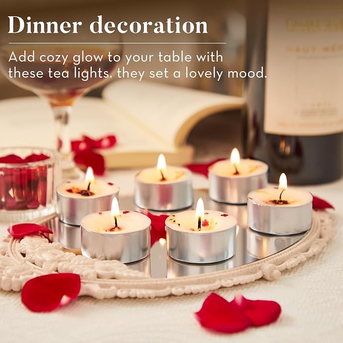 48 Pack Rose Scented Tealight Candles - Image 6