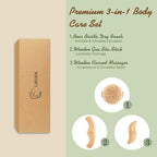 Dry Body Brush Set for Lymphatic Drainage, Round Boar Bristle Dry Brushing Body - Image 3