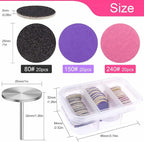 Sanding Paper Discs with Metal Nail Drill Bit Foot Sandpaper Discs 25mm Foot - Image 4