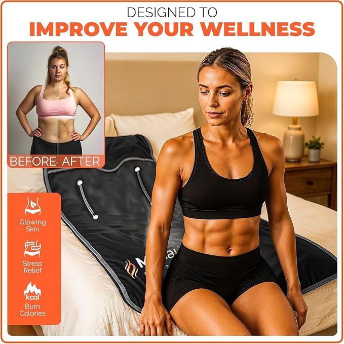 MySauna XL Infrared Sauna Blanket | Fits Him & Her | Fast Sweat, Sauna Bag - Image 2