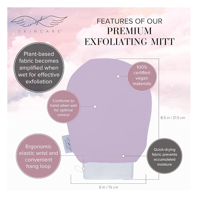 Seraphic Skincare Premium Exfoliating Mitt - Image 3