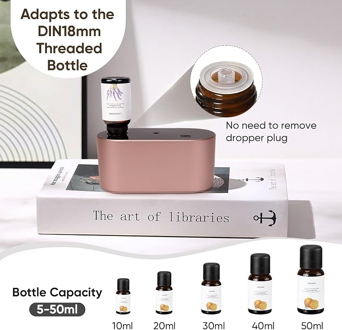 Lecdura Waterless Diffuser for Essential Oil, Battery Operated Scent Air - Image 5