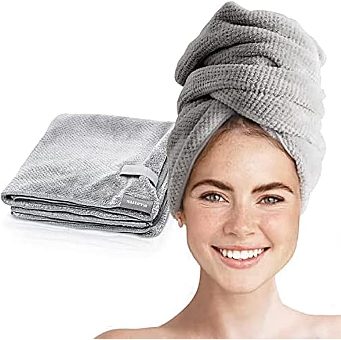 Sutera Silverthread Hair Wrap | Soft, Lightweight, & Quick-Drying | Helps by Sutera