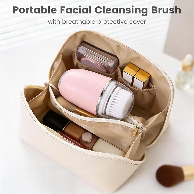 Facial Cleansing Brush, Mini Electric Face Scrubber, Waterproof Face Exfoliator - Image 4