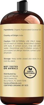 Handcraft Blends Organic Fractionated Coconut Oil | 100% Pure and Natural | - Image 3