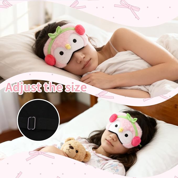 PERFECTSIGHT Sleep Eye Masks, Cute Sleep Eye Cover Lightweight Adjustable - Image 6