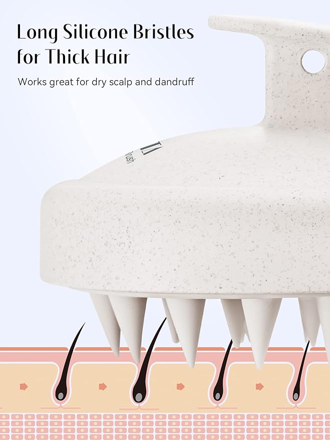 HEETA Scalp Massager Hair Growth, Soft Silicone Scalp Scrubber Shampoo Brush - Image 6