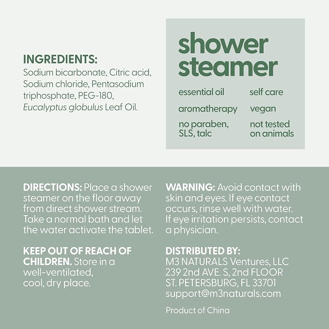 Eucalyptus Aromatherapy Shower Steamers – Supports Sinus Relief, Relaxation - Image 6
