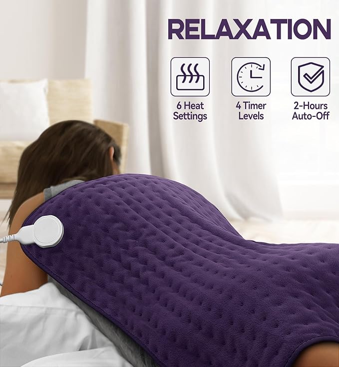 Mothers Day Gifts for Mom, Heating Pad for Back, Neck & Shoulder Pain Relief - Image 5