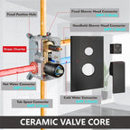 Midanya Shower System with Tub Spout, Bathtub Shower Faucet Set with Square - Image 6