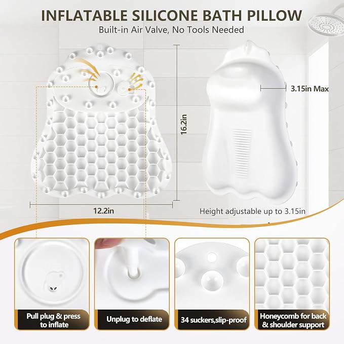Silicone Bath Pillows for Tub - Image 3