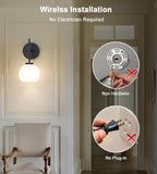 SANTOSTOCK Black Wireless Rechargeable Wall Sconces - Image 4