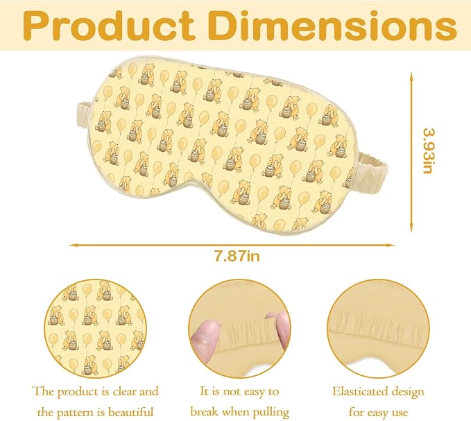 Winnie Sleep Eye Masks for Kids Women, Sleep Eye Mask Blindfold - Image 2