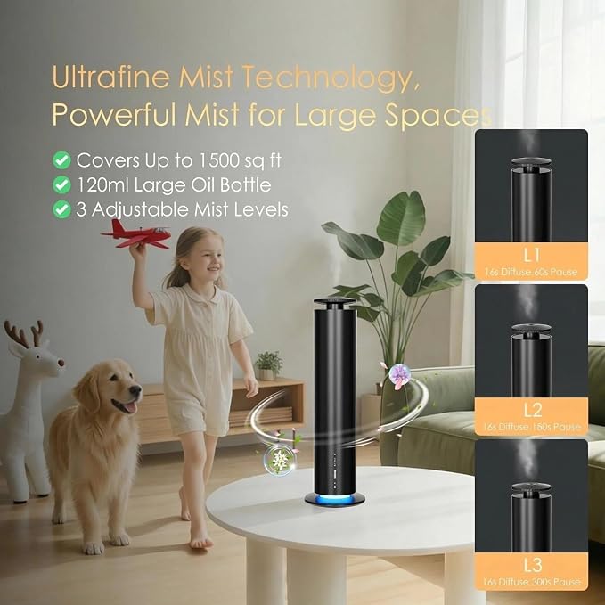 Waterless Essential Oil Diffuser, Long Lasting Aromatherapy Scent Diffuser - Image 6