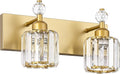 PRESDE 2 Crystal Bathroom Lights Fixtures Modern Gold Vanity Lights Fixtures by HOME
