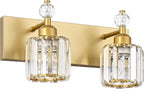 PRESDE 2 Crystal Bathroom Lights Fixtures Modern Gold Vanity Lights Fixtures by HOME