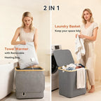 Towel Warmer & Laundry Basket 2-in-1, Foldable Towel Warmer - Image 2
