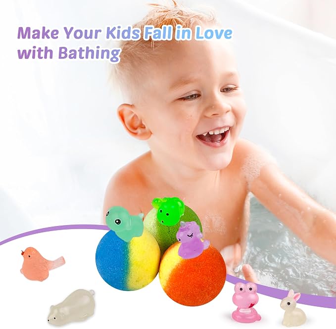Bath Bombs for Kids, Handmade Organic Bubble Bath Ball Gift Set for Boys and - Image 4