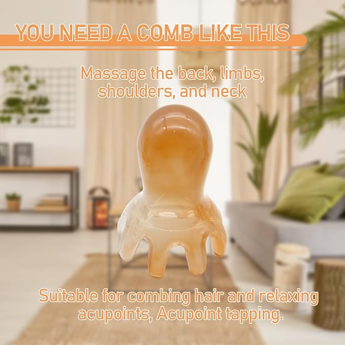 3Pcs Octopus Head Massager Comb Head Massages Tools Manual Acupressure Device - Image 3