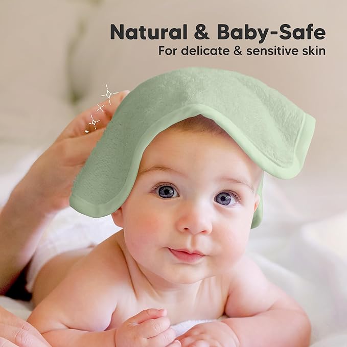6-Pack Baby Washcloths – Soft Absorbent Viscose from Bamboo Washcloths - Image 5