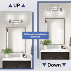 Unicozin 2 Light Bathroom Light Fixtures, Modern Vanity Lights Over Mirror - Image 2