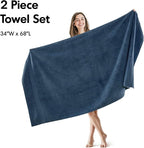 Madison Park 800GSM Bath Sheet Towel Oversized 34" x 68" 2 Pack 100% Cotton - Image 4